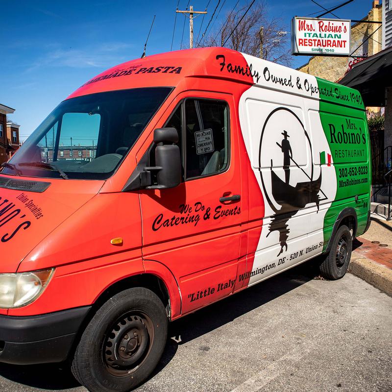 Mrs. Robino's catering truck